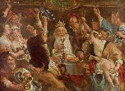 Jacob Jordaens Jacob Jordaens. The King Drinks oil painting on canvas